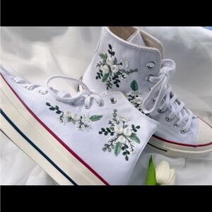 Embroidered Converse, Wedding Converse